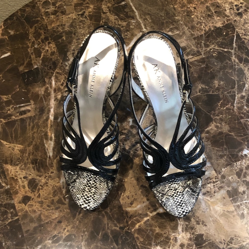 Anne Klein Black/Silver Heels